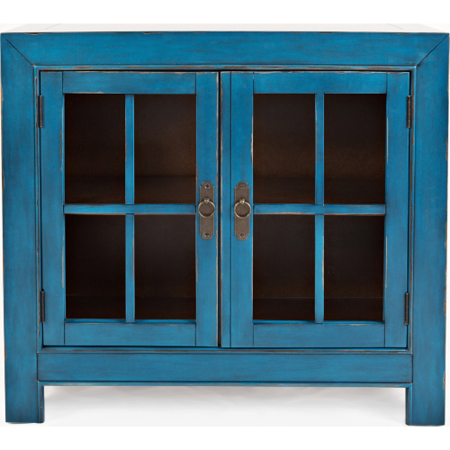 Aquitaine Accent Cabinet in Vivid Azure Blue Finish